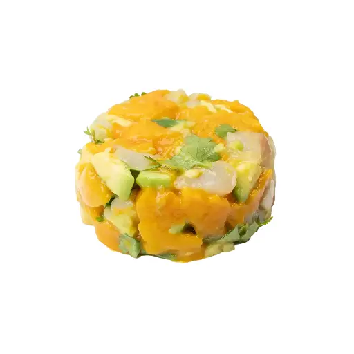 [3] Tartare de daurade, mangue, avocat, coriandre, zeste de citron vert 
